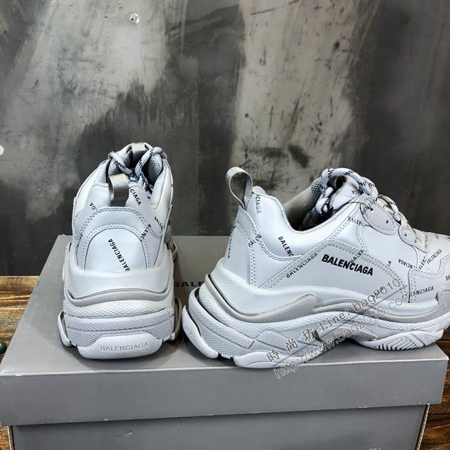 Balenciaga經典款男女鞋 巴黎世家頂級版本Triple S透氣3M反光姥爹復古運動鞋 Balenciaga情侶款老爹鞋  hdbl1171